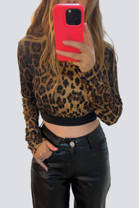 Glitter Leopard Long Sleeve Top