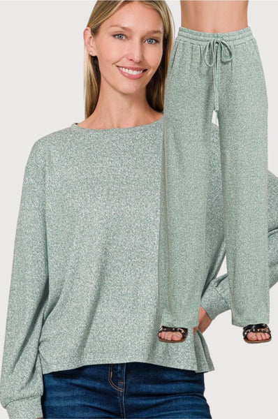 Super Soft Melange Hacci Lounge Pajama Set