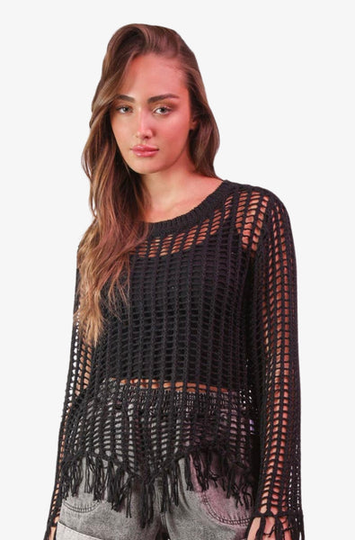 Crochet Long Sleeve Top