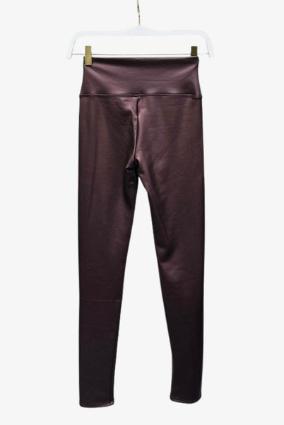 Premium High Waist Tummy Control Fleece Super Stretch PU Faux Leather Leggings