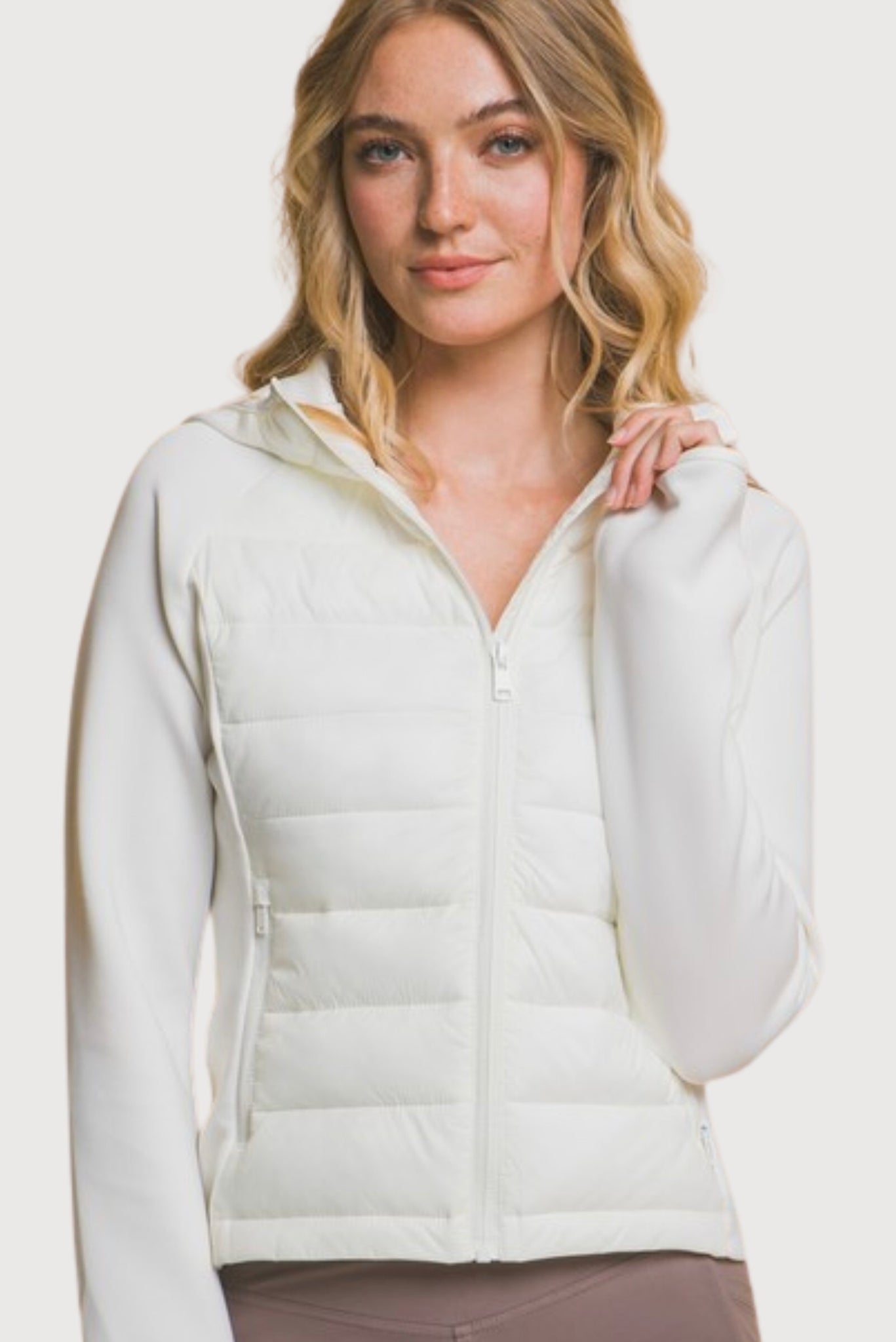 Scuba Padded Long Sleeve Thumb Hole Jacket