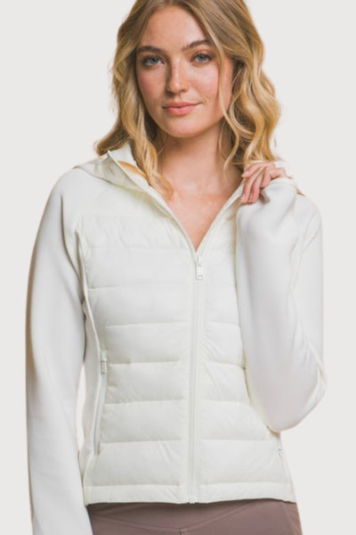 Scuba Padded Long Sleeve Thumb Hole Jacket