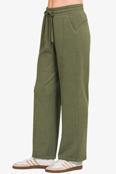 Super Soft Scuba Straight Drawstring Pants