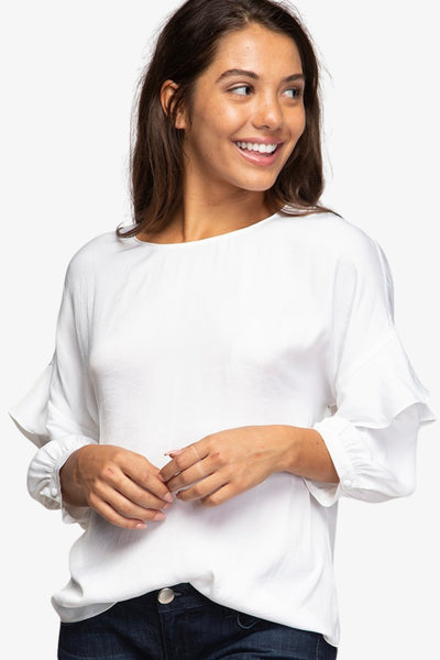 Flowy Blouse With Ruffle Detail