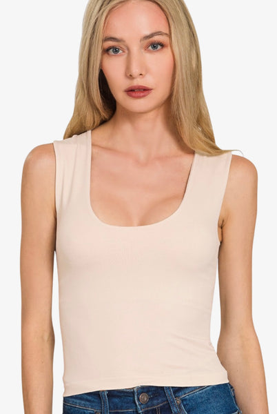 U-neck Seamless Tank Top