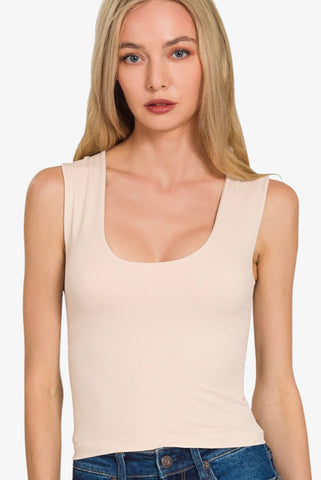U-neck Seamless Tank Top