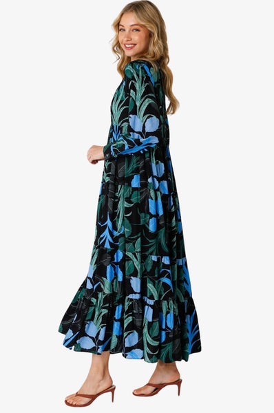 Midnight Tropical Enya Maxi Dress