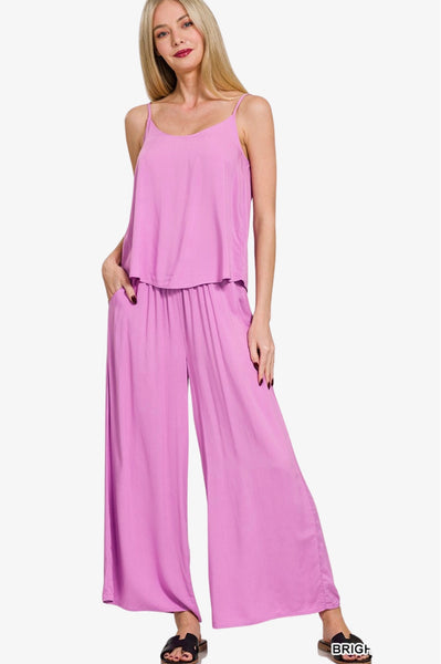 Rayon Elastic Waist Pants