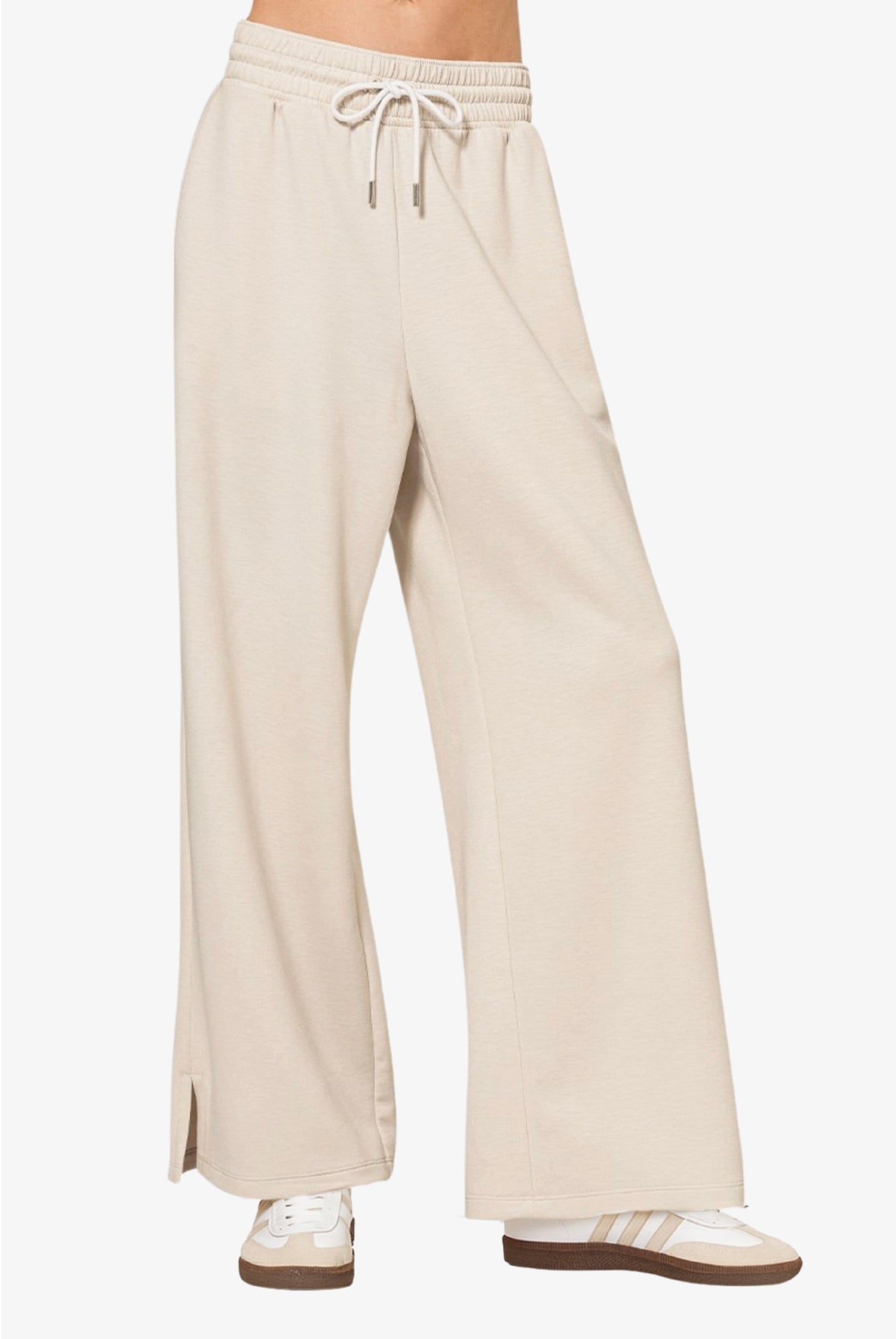 Super Soft Scuba Drawstring Wideleg Pants