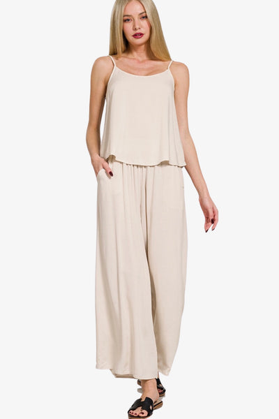 Rayon Elastic Waist Pants