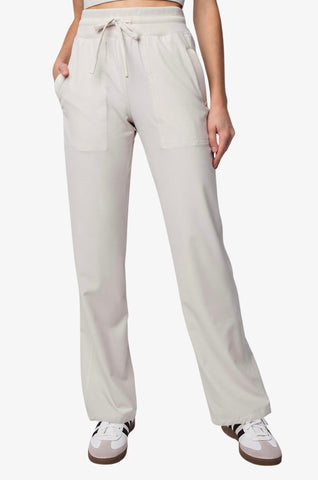 Oxford St Woven Mid Rise Full Length Pants