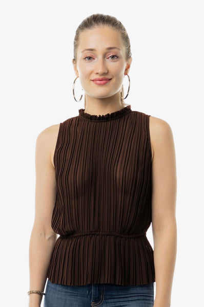 Pleated Peplum Top