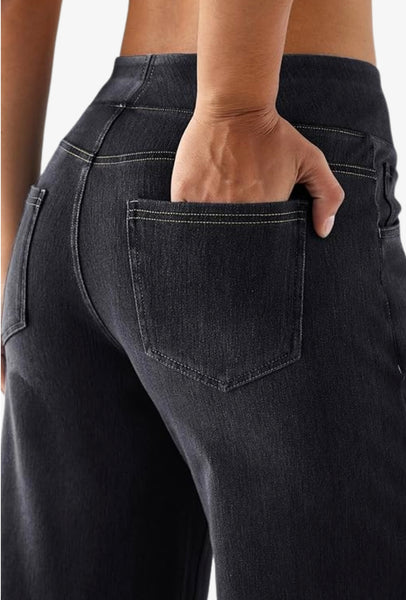 Ultra Soft Tencel Denim Pull On Wideleg Jeans