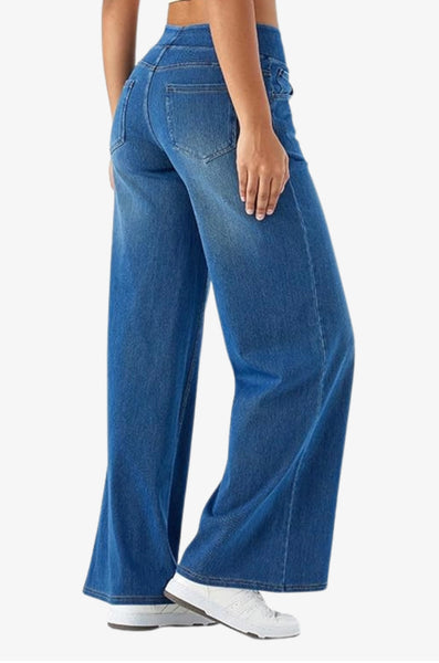 Ultra Soft Tencel Denim Pull On Wideleg Jeans