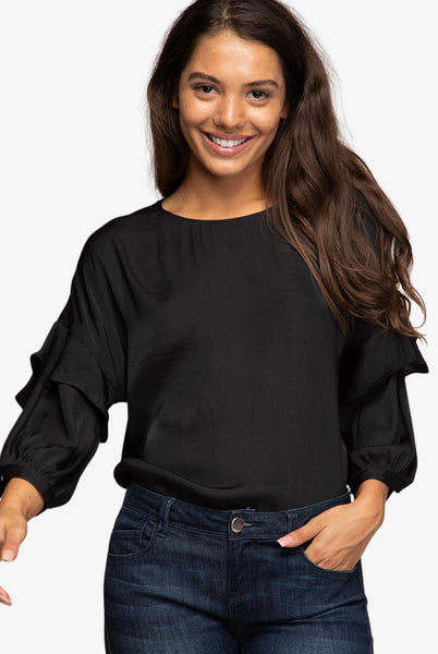 Flowy Blouse With Ruffle Detail