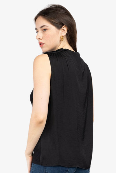 Satin Feel WaterFall Neck Sleeveless