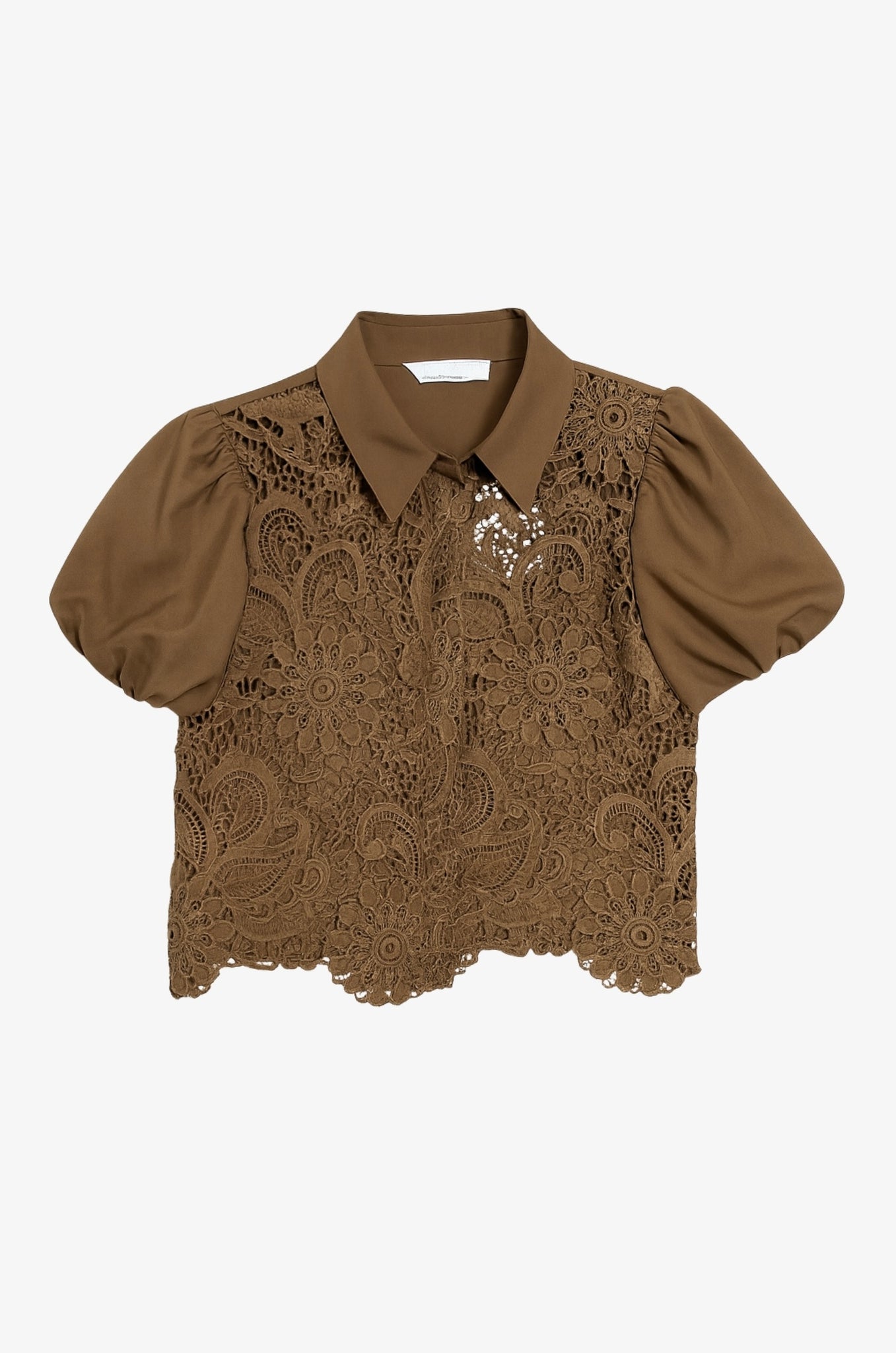 Blusa Manga Corta Crochet