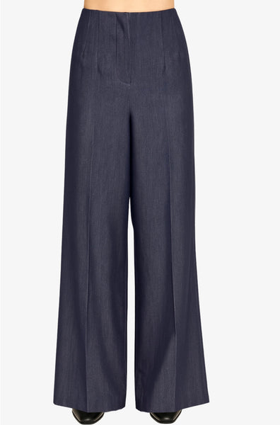 Soft Denim Wide Leg Long Pants