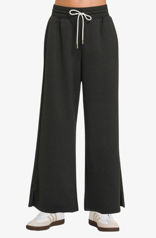 Super Soft Scuba Drawstring Wideleg Pants