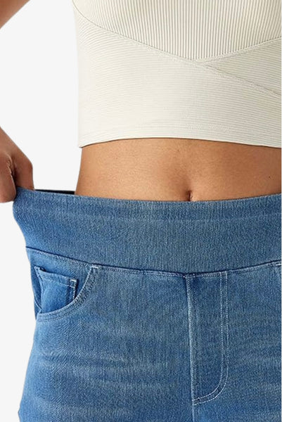 Ultra Soft Tencel Denim Pull On Wideleg Jeans