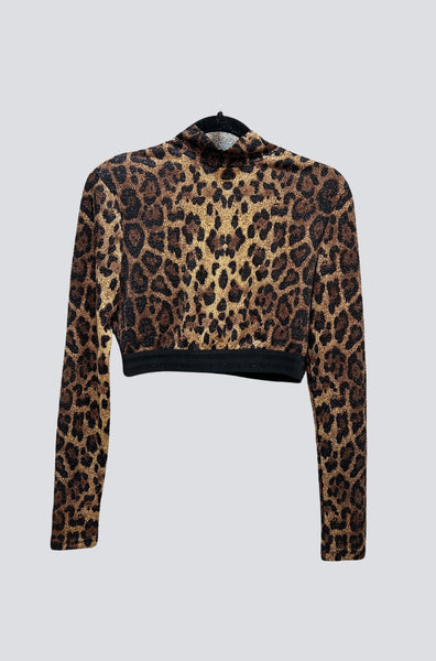 Glitter Leopard Long Sleeve Top