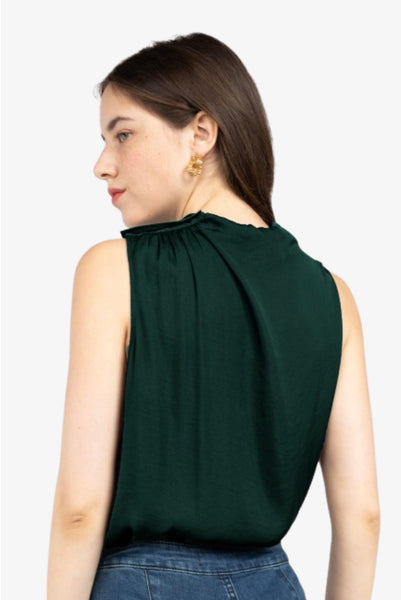 Satin Feel WaterFall Neck Sleeveless