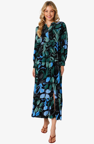 Midnight Tropical Enya Maxi Dress