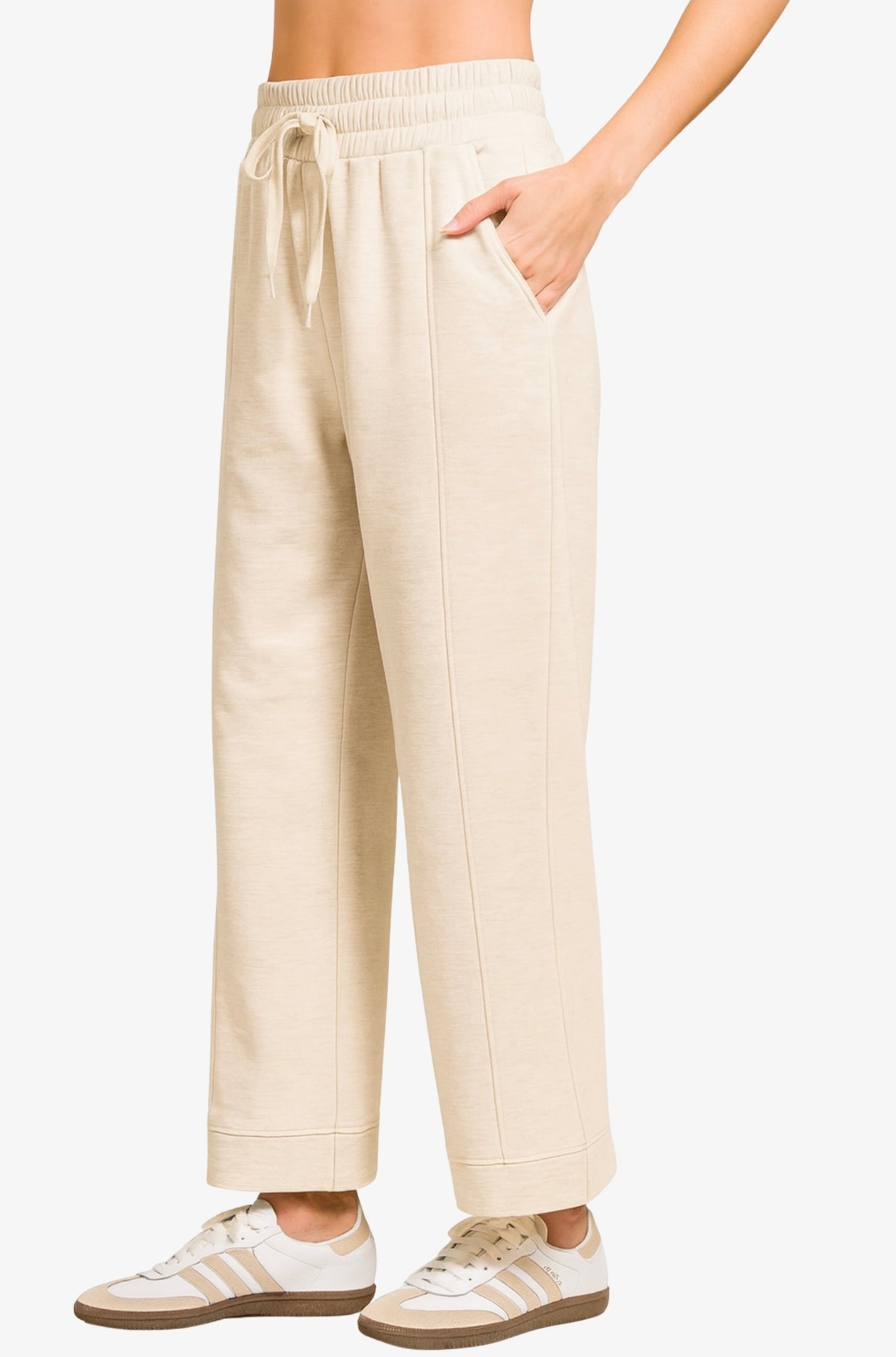 Super Soft Scuba Drawstring Ankle Pants