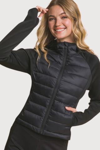 Scuba Padded Long Sleeve Thumb Hole Jacket