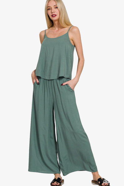 Rayon Elastic Waist Pants