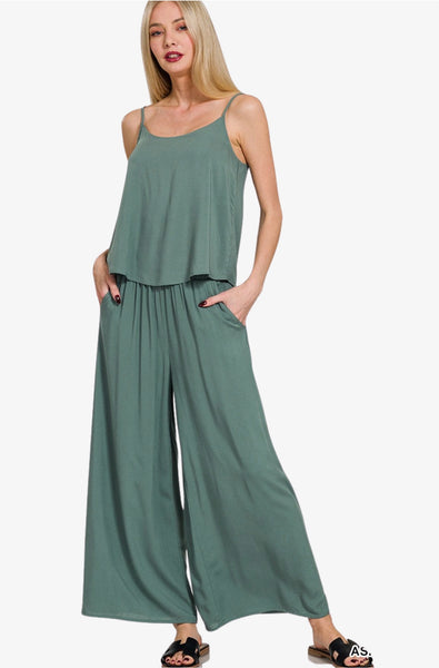 Rayon Elastic Waist Pants