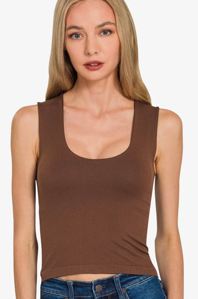 U-neck Seamless Tank Top