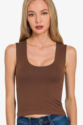 U-neck Seamless Tank Top