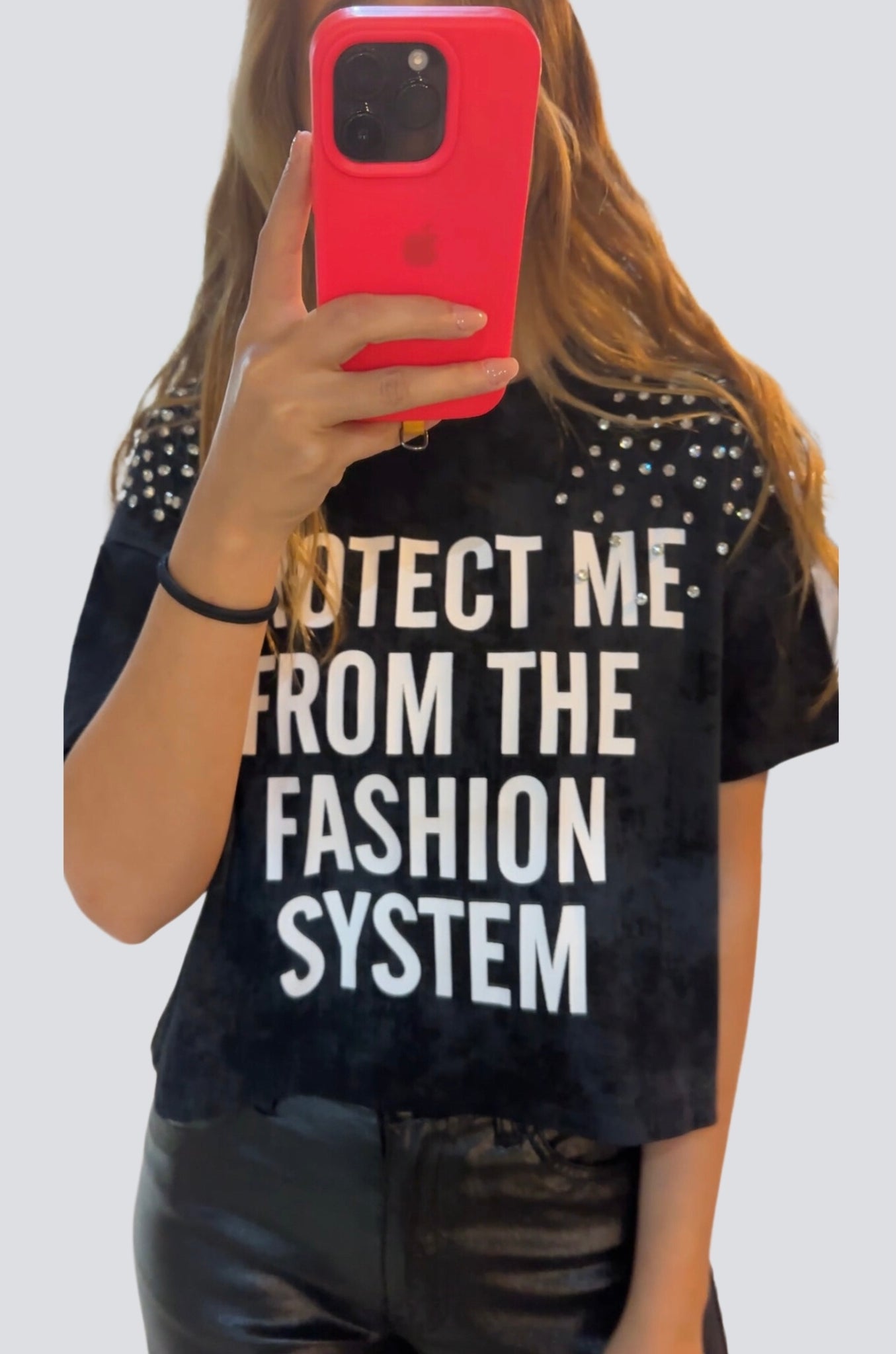 Protect Me From The Fashion System Embellished Tee