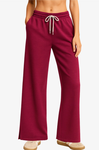Super Soft Scuba Drawstring Wideleg Pants