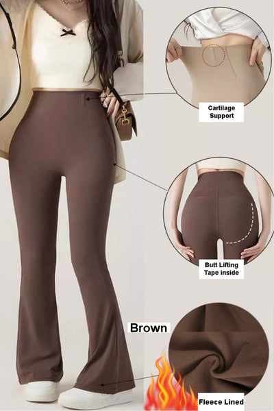 Super Stretch Fleece Faja Butt Lifting Flare Pants