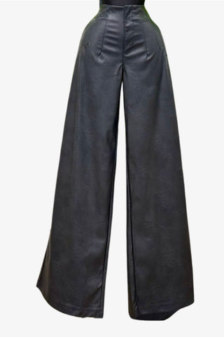 Faux Leather Wideleg Pants
