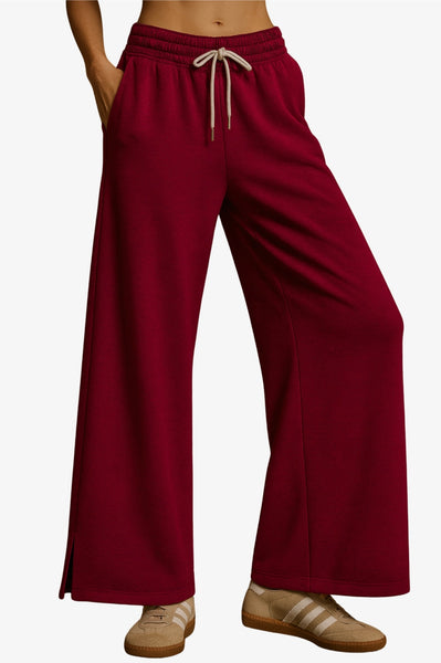 Super Soft Scuba Drawstring Wideleg Pants