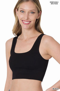 Ribbed Tank Top (Removable Bra Pads)