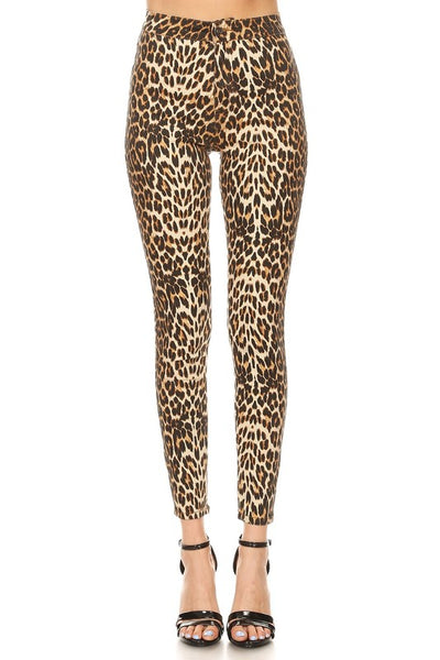 Leopard Skinny Jeans High waisted