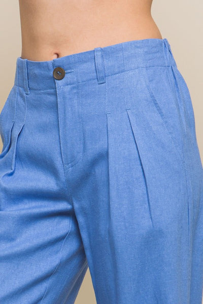 Pantalon Boton de Lino