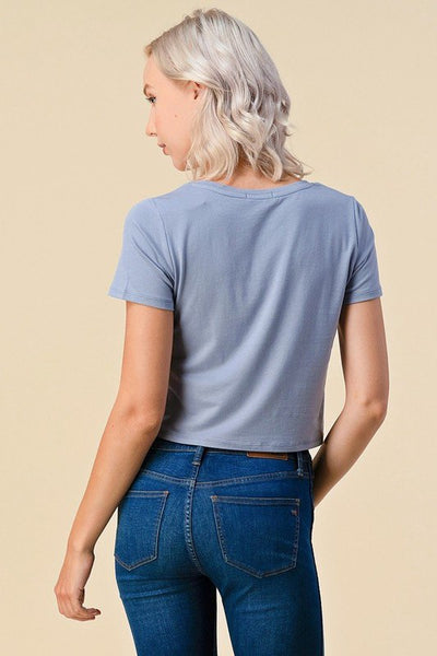 Super Soft V-Neck Crop Top