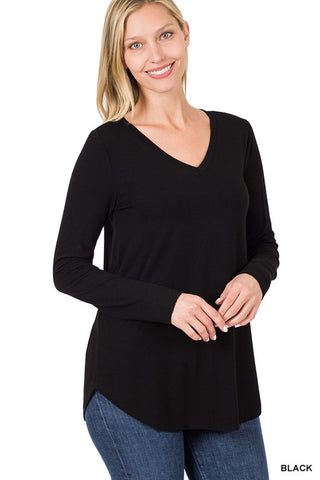 Long Sleeve V-Neck T-Shirt