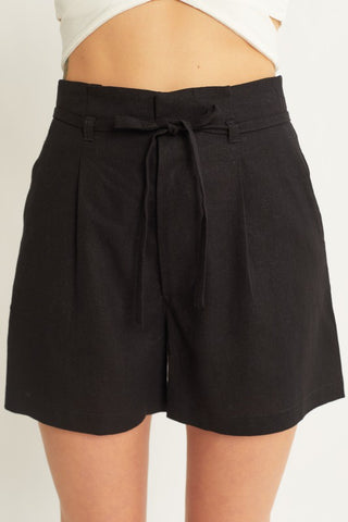 Paperbag Shorts de Lino