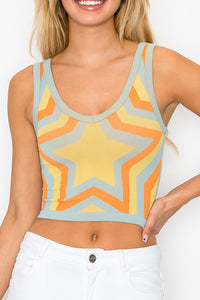 Ribbed Star Tank Top