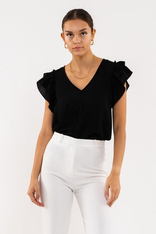 Ruffle Sleeve Top