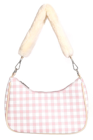 Checkered Hobo Bag