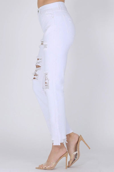 Jeans Rectos Blancos
