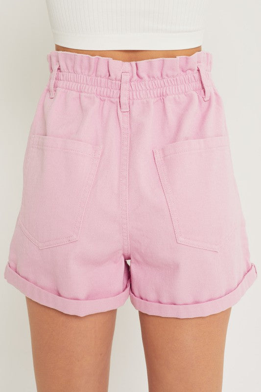 Paper Bag Waist Denim Shorts – MOX CLOTHING