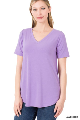 SOFT SHORT SLEEVE V-NECK TEE